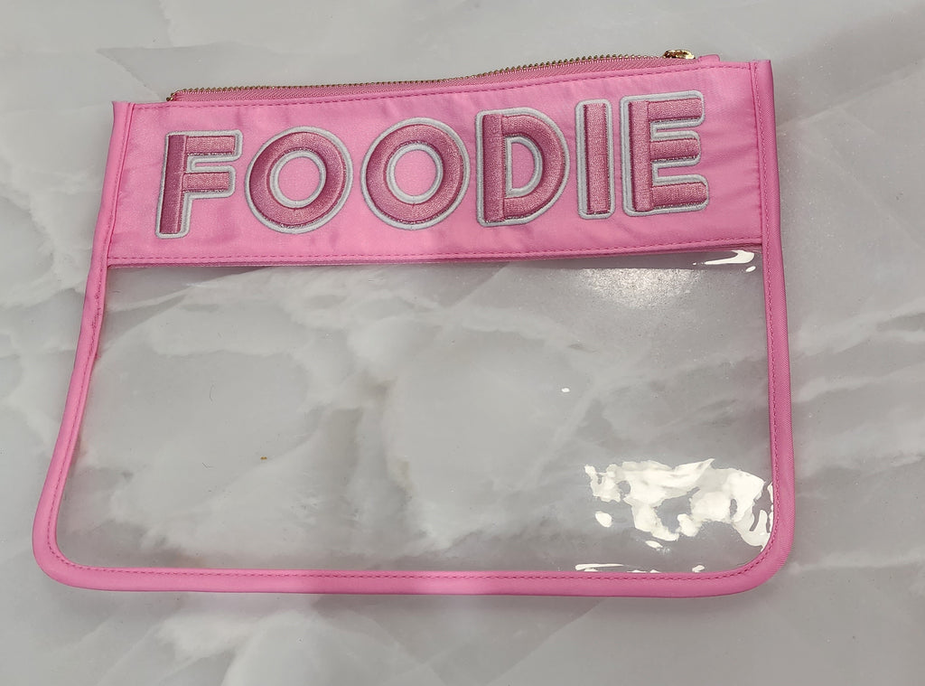 FOODIE clear pouch - Pink