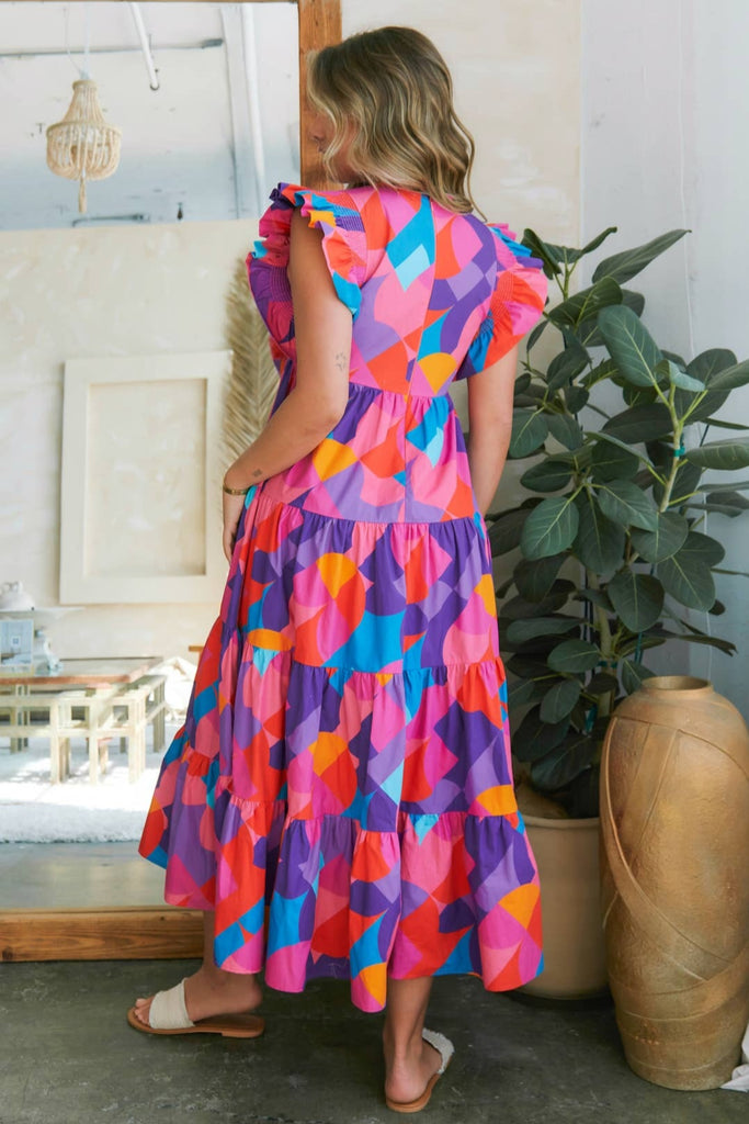 Mulicolor GEO Maxi Dress