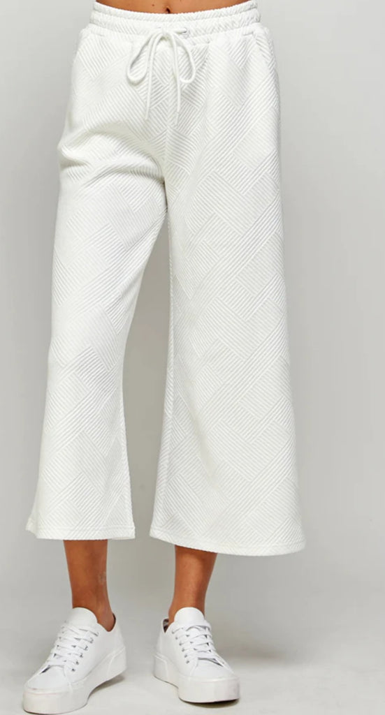 Textured Sweats Set - White