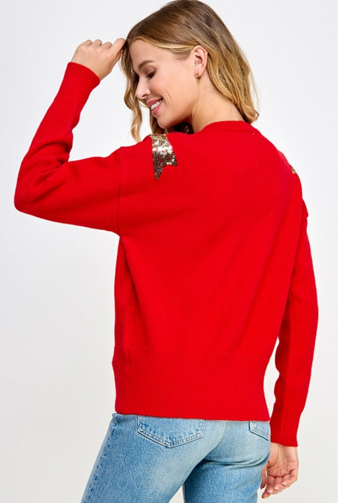 A Ribbon Red Sweater For The Holidays - Somewhere, Lately