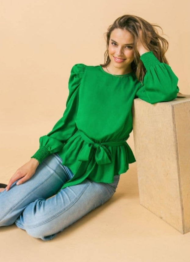 Green Woven Top