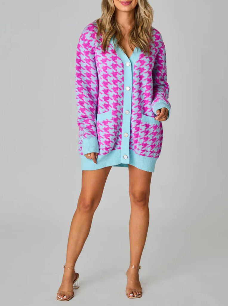 Twiggy Cotton Candy Button Up Dress/Cardigan